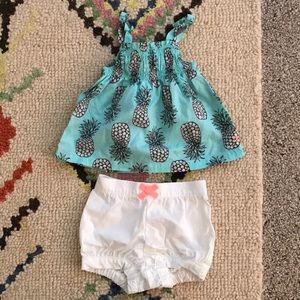 EUC Carter's Tropical Tank and Shorts Set 🌴🍍